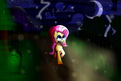 Size: 1280x853 | Tagged: safe, artist:extradan, fluttershy, g4, flashlight (object), forest