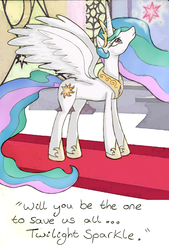 Size: 813x1203 | Tagged: safe, artist:dragonachu, princess celestia, pony, g4, female, solo