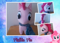 Size: 1024x731 | Tagged: safe, artist:lilywinterharp, pinkie pie, earth pony, pony, g4, chibi, irl, photo, plushie, solo