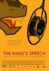 Size: 739x1081 | Tagged: safe, artist:gamekeeperx, king sombra, pony, unicorn, g4, crossover, male, microphone, movie poster, solo, stallion, text, the king's speech
