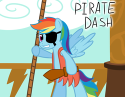 Size: 900x700 | Tagged: safe, artist:terton, rainbow dash, pony, g4, bipedal, pirate, pirate dash