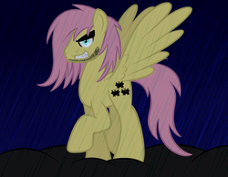 Size: 900x700 | Tagged: safe, artist:terton, fluttershy, g4, beard, butterscotch, facial hair, flutterguy, male, rule 63, stallion