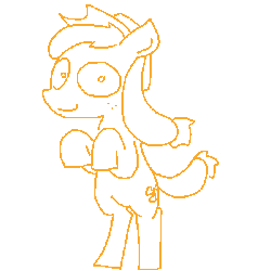 Size: 600x600 | Tagged: safe, artist:weaver, applejack, earth pony, pony, g4, animated, applejack's hat, bipedal, cowboy hat, cute, dancing, female, hat, looking at you, monochrome, silly, silly pony, simple background, smiling, solo, white background, who's a silly pony