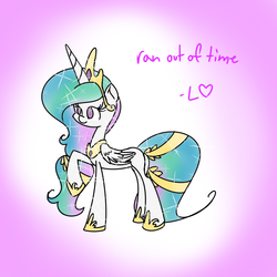 Size: 900x900 | Tagged: artist needed, safe, princess celestia, pony, g4, 30 minute art challenge, crystallized, female, solo