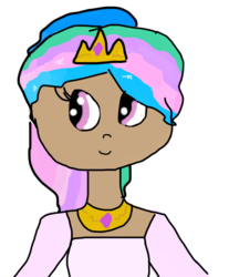 Size: 679x822 | Tagged: safe, artist:kacotheunicorn, princess celestia, human, g4, 30 minute art challenge, humanized