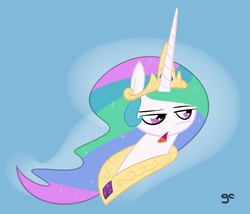 Size: 980x840 | Tagged: safe, artist:grilledcat, princess celestia, pony, g4, female, meh, solo