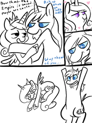 Size: 450x600 | Tagged: safe, artist:mt, princess cadance, shining armor, g4, comic, epic wife tossing, fastball special