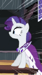 Size: 160x281 | Tagged: safe, screencap, princess platinum, rarity, pony, g4, hearth's warming eve (episode), season 2, animated, demands, female, hearth's warming eve, negotiating, solo, stamping