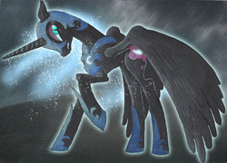 Size: 758x546 | Tagged: safe, artist:kaptainkitty, nightmare moon, pony, g4, female, solo