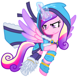 Size: 2870x2867 | Tagged: safe, artist:he4rtofcourage, princess cadance, alicorn, pony, g4, clothes, costume, crystal maiden, dota, female, hoodie, simple background, solo, transparent background