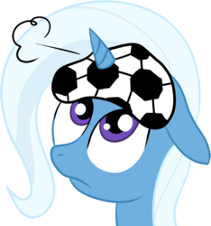 Size: 573x612 | Tagged: safe, artist:moabite, trixie, pony, unicorn, g4, female, football, mare, simple background, solo, transparent background