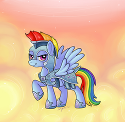 Size: 772x754 | Tagged: safe, artist:m0rganic, rainbow dash, g4, armor, crystal guard armor