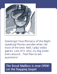 Size: 250x320 | Tagged: safe, artist:johnjoseco, princess luna, pony, ask gaming princess luna, gamer luna, g4, ask, female, solo, tumblr