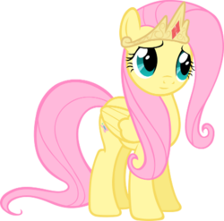 Size: 700x691 | Tagged: safe, artist:kuren247, fluttershy, g4, princess, queen, simple background, transparent background, vector