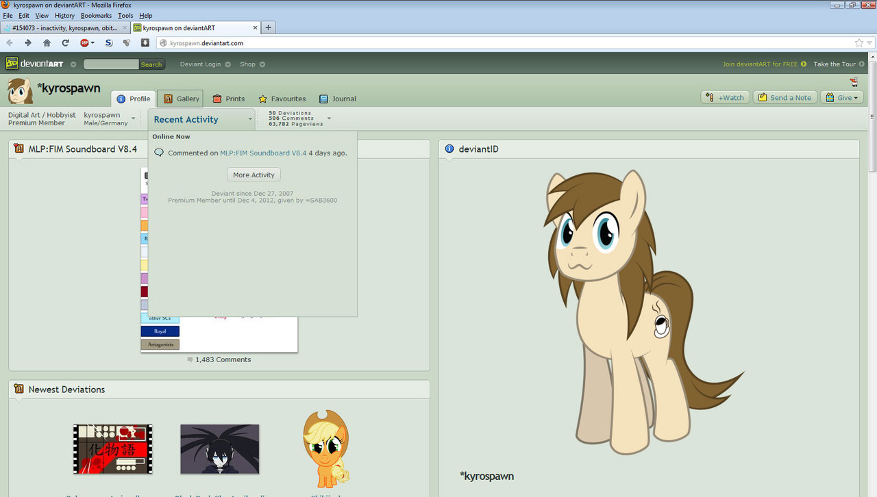 Kyrospawn #154088 - safe, applejack, oc, g4, deviantart, kyrospawn, meta - Derpibooru