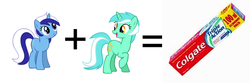 Size: 600x200 | Tagged: safe, lyra heartstrings, minuette, g4, secret paste fun, toothpaste