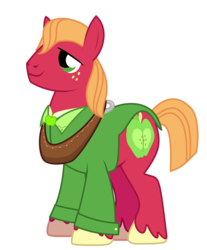 Size: 2400x2900 | Tagged: safe, artist:anarchemitis, big macintosh, earth pony, pony, g4, alternate hairstyle, big swagintosh, clothes, formal, male, simple background, solo, stallion, suit, transparent background, vector