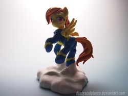 Size: 4032x3024 | Tagged: safe, artist:dustysculptures, spitfire, pony, g4, customized toy, irl, photo, toy