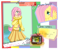 Size: 1080x900 | Tagged: safe, artist:dragoon-girl, fluttershy, human, g4, humanized, spanish