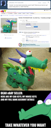 Size: 772x1920 | Tagged: dead source, safe, artist:askcrackle, crackle, dragon, g4, ask, ebay, irl, photo, plushie, tumblr