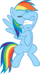 Size: 7270x13316 | Tagged: safe, artist:rainbowplasma, rainbow dash, pony, g4, absurd resolution, facehoof, female, simple background, solo, transparent background, vector