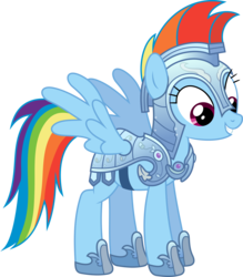 Size: 4810x5500 | Tagged: safe, artist:90sigma, rainbow dash, pegasus, pony, g4, absurd resolution, armor, crystal guard armor, female, simple background, solo, transparent background, vector