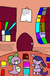 Size: 613x939 | Tagged: safe, artist:wegra, spike, twilight sparkle, g4, stylistic suck