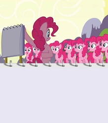 Size: 765x875 | Tagged: safe, edit, edited screencap, screencap, pinkie pie, g4, my little pony: friendship is magic, season 3, too many pinkie pies, clone, pinkie clone, pinkie's plan