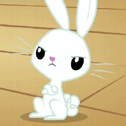 Size: 429x428 | Tagged: safe, screencap, angel bunny, rabbit, g4, putting your hoof down, season 2, animal, animated, cropped, crossed arms, foot tapping, loop, male, solo