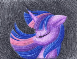 Size: 1104x850 | Tagged: safe, artist:rustedrabbit, twilight sparkle, pony, g4, female, solo, traditional art