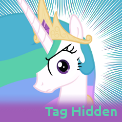 Size: 250x250 | Tagged: safe, edit, princess celestia, g4, bust, looking at you, meta, portrait, solo, special eyes, spoilered image joke