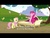 Size: 1024x768 | Tagged: safe, screencap, fluttershy, pinkie pie, butterfly, earth pony, pegasus, pony, g4, my little pony: friendship is magic, too many pinkie pies, dave polsky, duo, duo female, female, letterboxing, opening credits, spoiler, title, youtube link