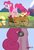 Size: 683x1000 | Tagged: safe, edit, edited screencap, screencap, apple bloom, pinkie pie, earth pony, pony, g4, pinkie apple pie, balloonbutt, butt, comic, female, filly, implied anus, mare, plot, the cosmos, wat
