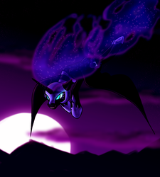 Size: 1202x1335 | Tagged: source needed, useless source url, safe, artist:myhysteria, nightmare moon, g4, moon, night