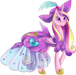 Size: 1105x1087 | Tagged: dead source, safe, artist:matrosha123, princess cadance, alicorn, pony, g4, clothes, dress, female, mare, simple background, solo, transparent background