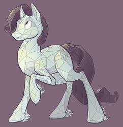 Size: 709x733 | Tagged: safe, artist:tigs, rarity, crystal pony, pony, unicorn, g4, colored, crystal rarity, crystallized, female, mare, solo