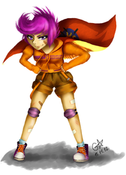 Size: 600x835 | Tagged: safe, artist:geiyin, scootaloo, human, g4, humanized