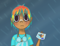 Size: 650x500 | Tagged: safe, artist:woop-de-de-doo, rainbow dash, human, g4, dark skin, humanized