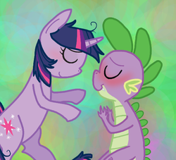 Size: 550x500 | Tagged: safe, artist:woop-de-de-doo, spike, twilight sparkle, g4, ship:twispike, shipping