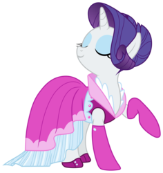 Size: 9333x9874 | Tagged: safe, artist:floppychiptunes, rarity, pony, g4, too many pinkie pies, absurd resolution, clothes, dress, fabulous, female, simple background, solo, transparent background, vector