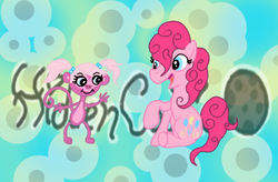 Size: 603x396 | Tagged: safe, artist:hiddencookie, pinkie pie, g4, crossover, littlest pet shop, minka mark