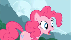 Size: 480x270 | Tagged: safe, screencap, pinkie pie, earth pony, pony, g4, season 3, too many pinkie pies, animated, clone, faic, female, gasp, gif, hyperventilating, mare, pinkie clone, pinkie frogmouth, pinkie pie is best facemaker, solo