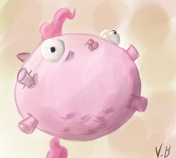 Size: 1200x1080 | Tagged: safe, artist:vovab, pinkie pie, earth pony, pony, g4, too many pinkie pies, balloonie pie, inflation, spherical inflation