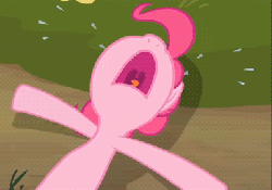 Size: 384x270 | Tagged: safe, screencap, pinkie pie, earth pony, pony, g4, season 3, too many pinkie pies, animated, clone, cropped, crying, female, flailing, loop, pinkie clone, solo