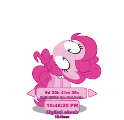 Size: 617x597 | Tagged: safe, artist:mrponiator, pinkie pie, g4, too many pinkie pies, clock, female, flash, pinkie clock