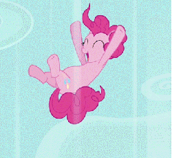 Size: 360x331 | Tagged: safe, screencap, pinkie pie, rainbow dash, earth pony, pegasus, pony, g4, season 3, too many pinkie pies, animated, beach chair, butt, cartoon physics, chair, chubby, confused, duo, duo female, eyes closed, falling, female, frown, gif, how, mare, on back, open mouth, open smile, pinkie being pinkie, pinkie physics, plot, smiling, speechless, sunbathing, sunglasses, underhoof, upside down, wat, water, wide eyes