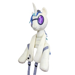 Size: 1000x1000 | Tagged: safe, dj pon-3, vinyl scratch, g4, backpack, photo, welovefine