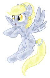 Size: 830x1300 | Tagged: dead source, safe, artist:centipedelimbo, derpy hooves, crystal pony, pegasus, pony, g4, crystallized, ear piercing, earring, female, jewelry, mare, open mouth, open smile, piercing, simple background, smiling, solo, spread wings, transparent background, vector, wings