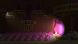 Size: 1280x720 | Tagged: safe, edit, screencap, pinkie pie, g4, my little pony: friendship is magic, too many pinkie pies, movie time