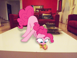 Size: 4288x3216 | Tagged: safe, artist:missbeigepony, fluttershy, pinkie pie, pony, g4, couch, irl, photo, ponies in real life, toy, vector